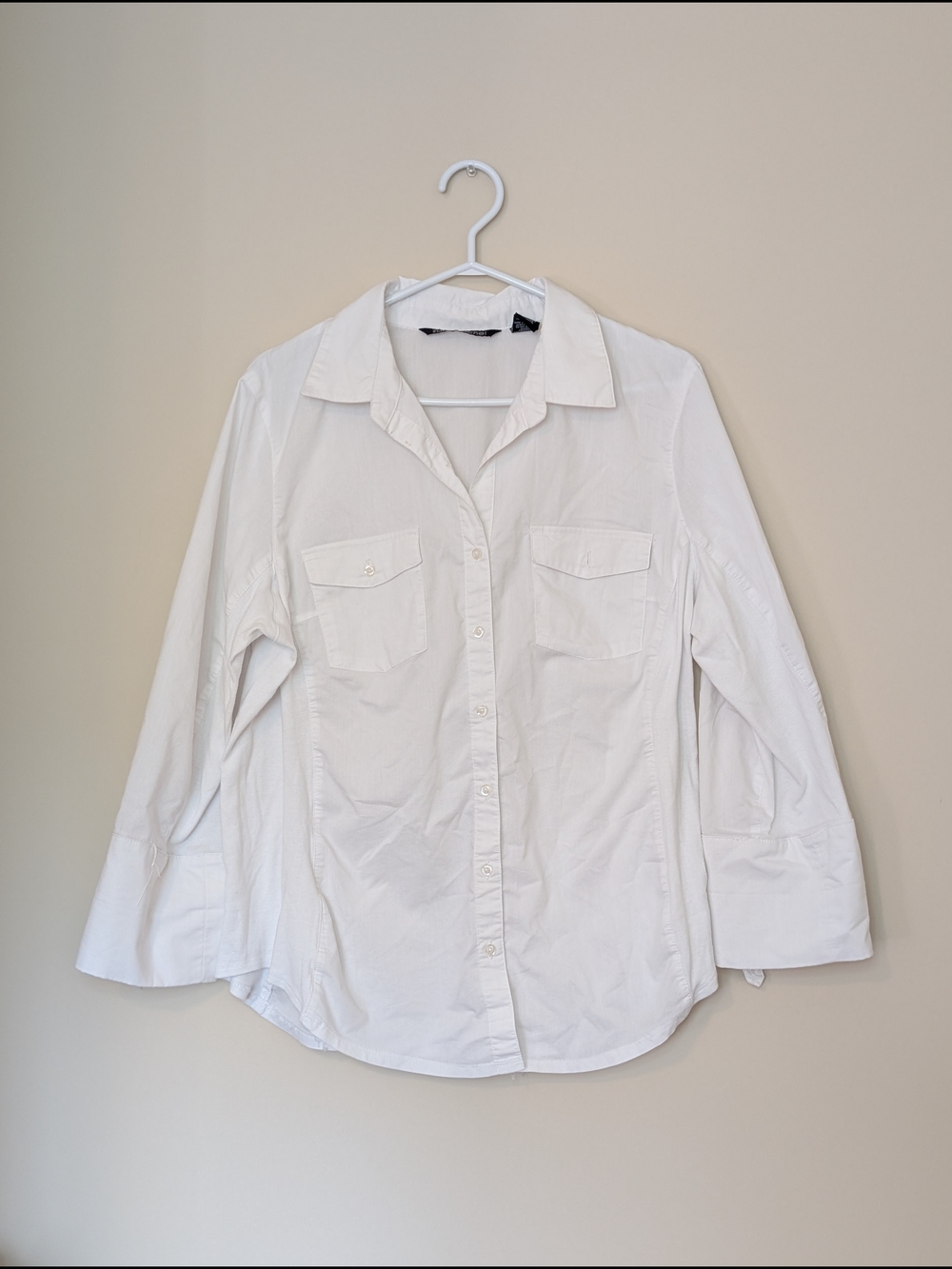 Zac & Rachel White Button-Down Shirt, Size XL